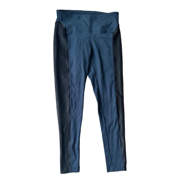 Koral Clementine 7/8 Mesh Performance Leggings, Navy Blue/Black, LARGE - Picture 1 of 6